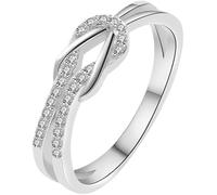 Bague Noeud Infini - À Ma Soeur - Les Liens Éternels - Cadeau De Bijoux Pour La Fête Des Mères Et Les Anniversaires (Argent,5)