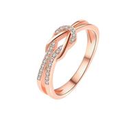 Bague Noeud Infini - À ma soeur - Les Liens Éternels, Cadeau pour Soeur, Bijou Femme Argent ou Or (Rose,#6)