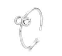 Bague Ouverte Argent Sterling 925 Symbole l'infini Femme, Bague Promesse Nœud d'amour éternel, Bague Symbole l'infini, Bague Ouverte Réglable, Bague Nœud Papillon