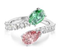 Bague ouverte Ariana Grande x Swarovski, Tailles variées, Multicolore, Métal rhodié 55