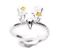 Bague ouverte de qualité Premium Bague femmes mignon cerf taille anneau réglable accessoires bijoux femme amour cadeauDeft a été traité