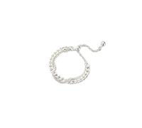 Bague ouverte délicate et simple en argent sterling 925, ornée d'une chaîne à plusieurs rangs et d'un pompon, pour fille et femme.