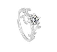 Bague ouverte en argent pour femme - Design élégant avec branches scintillantes, parfaites pour un usage quotidien et comme bague Verete pour femme, Einheitsgröße, Cuivre, Pas de pierre précieuse