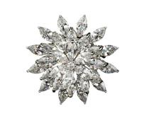 Bague ouverte Flocon de Neige en Zircon Rotatif « Lâcher prise et recommencer », Bijou Inspirant Ajustable pour Femme (1 PCS-C)