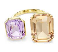 Bague ouverte Millenia, Taille octogonale, Multicolore, Doré à l’or 18 carats (750/1000) 55