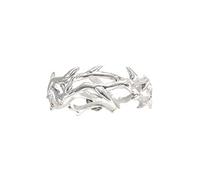Bague ouverte réglable en forme de branche d'épine gothique steampunk pour fiançailles, demande en mariage, branches d'arbre de vigne, bijoux réglables pour hommes, femmes, adolescentes et filles