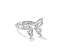 Bague ouverte réglable vintage élégante avec nœud, niche tendance, index exquis, bijoux, accessoire cadeau pour femme, resizable, Métal, Zircone cubique