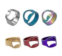 Bague Ouvre Bouteille Bières, Taozoey 6pcs aléatoire Bague Décapsuleur en Inoxydable, Anneaux Decapsuleur en Metal, Tire-Bouchon à Bière, 22 Mm, Ouvre-Bouteille Créatif Portable