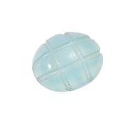 Bague ovale en onyx bleu ciel sculpté 3,3 carats pour médaillon rectifier dosha astrologique de la planète Saturne dans la maison 6e, 8e ou 12e année de l'horoscope-B08BC4ZNMRNAMZ, Small, Gemme