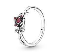 Pandora Bague Disney La Belle et la Bête Argent sterling rose, zircones rouges/transparentes T50