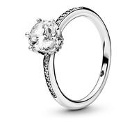 Pandora Bague Chevron Vœu Princesse – plaqué or rose 14 carats, zircones transparentes, taille 54