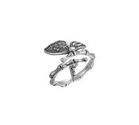 Bague papillon papillon vintage en argent sterling 925 et bambou, bijou pour fille et femme