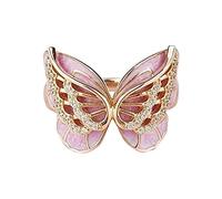 Bague papillon pour femme, bagues de fiançailles, bagues de déclaration pour toutes les femmes, cadeaux de Noël, bagues attrape-rêves, 7, Métal, Pas de pierre précieuse