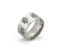 Bague pattes d'animaux pour hommes et femmes, en acier inoxydable, chien, chat, ours, empreintes d'amoureux, bijoux, cadeau de saint valentin