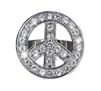 Bague Peace and Love Strass