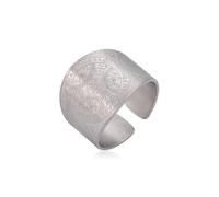 Bague pentagramme Tetragrammaton pour homme Nom hébreu de Dieu YHVH YHWH Jéhovah Pentacle Yeshua Bague de prière bénie Amulette magique Bijoux Cadeau Wiccan (B-Angel Magic argent, 8(US))