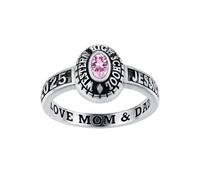 Bague personnalisée pour lycée, université, classe universitaire, cadeau de remise de diplôme pour elle/lui, bague de naissance en zircon personnalisée pour femme, bagues de remise de diplôme pour