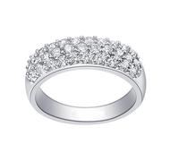 Bague Personnalisée Prénom Parure Bijoux Argent Or Blanc 18 Carats AU750 Diamant Créé en Laboratoire avec 0,01 CT de Diamant Taille Mise à Niveau 3.0 pour Épouse Fête Des Mères Bijoux