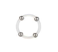 bague phallique en silicone avec boules en acier stimulateur de pénis masculin