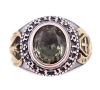 Bague pierre fumée pour homme bague until death do us part en argent sterling 925 ouverte réglable