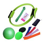 Bague Pilates ,10 Pièces Balle de Yoga Élastique Portable Antidérapant - Ensemble D'équipement Pilates | pour Entraînement Musculaire Squat Contrôle Poids Jardin Extérieur Voyage Intérieur Sport Gym