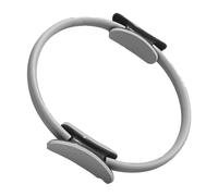 Bague Pilates Poignée, Cercle Pilates, Anneau Flexible Résistant avec Poignées Rembourrées, Cercle de Yoga Cinétique pour Femme, Fitness Ring pour Exercices Intérieurs de Cuisse et Jambes (Gris)