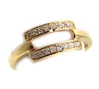 Bague Plaqué Or Sissi - LES TRESORS DE LILY - M9509 - Oxyde de zirconium - Doré - Femme 54