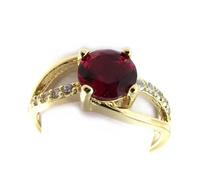 Bague Plaqué Or Sissi - LES TRESORS DE LILY - N3408 - Oxyde de zirconium - Femme 52