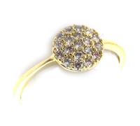 Bague plaqué or Sissi - Les Trésors de Lily - Oxyde de zirconium - Diamètre 7mm 54