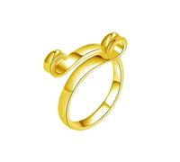 Bague Porte-clés Bijoux Support de doigt de fil ouvert en métal Anneau de tension de crochet réglable Anneau de tension de fil pour la libération des doigts de crochet Porte-clés (GD2, One Size)