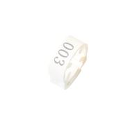 Bague Poule Lot de 100 anneaux réglables for pattes poulet, diamètre intérieur 2 à ,4 cm, clipsables, avec déflecteur, réf. 001(White)