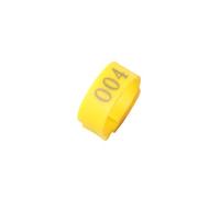 Bague Poule Lot de 100 anneaux réglables for pattes poulet, diamètre intérieur 2 à ,4 cm, clipsables, avec déflecteur, réf. 001(Yellow)