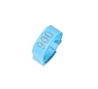 Bague Poule Lot de 100 anneaux réglables for pattes poulet, diamètre intérieur 2 à ,4 cm, clipsables, avec déflecteur, réf. 001(Blue)