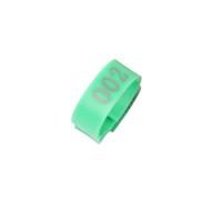 Bague Poule Lot de 100 anneaux réglables for pattes poulet, diamètre intérieur 2 à ,4 cm, clipsables, avec déflecteur, réf. 001(Green)