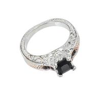 Bague pour femme Bijoux anneaux de cuivre noir 610 anneaux pierres précieuses mariage mode femmes de taille