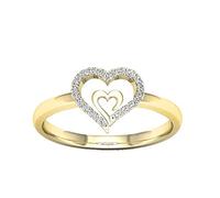 Bague pour femme - Bijoux créatifs - Amour de fiançailles - Cœur à cœur - Maillot de bain rayé, 8, zircons, Pas de pierre précieuse