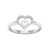 Bague pour femme - Bijoux créatifs - Amour de fiançailles - Cœur à cœur - Maillot de bain rayé, 8, zircons, Pas de pierre précieuse