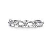Bague pour femme en argent sterling S925 avec chaîne découpée, bague délicate et tendance pour mariage