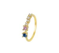 Bague pour Femme Fiancée Bague de Fiançailles Femme Or Jaune Or 9 Carats Au375 Saphir Délicat Taille Épouse pour Lesbienne Fête Des Mères Bijoux
