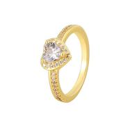 Bague pour Femme Fiancée Bague Or 18 Au750 Moissanite Cœur Taille Épouse pour Lesbienne Fête Des Mères Bijoux