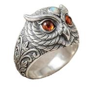 Bague pour femme inspirée du mauvais œil de chouette, bijou décoratif tendance pour un usage quotidien et une tenue décontractée à thème