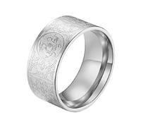 Bague pour homme de style ethnique, quatre bêtes, en acier titane plaqué noir, bijou créatif et tendance