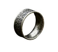 Bague pour homme de style ethnique, quatre bêtes, en acier titane plaqué noir, bijou créatif et tendance