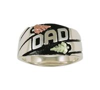 Bague pour homme en argent sterling, or vert 12 carats, or rose 12 carats, motif collines noires, tailles 9, 9,5, 10, 10,5, 11, 11,5, 12, Émail