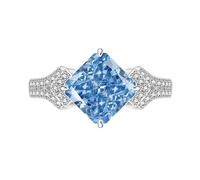 Bague Pour Pouce Femme, Bague Coussin Taille Brillant Taillée Comme Une Glace, Bague De Fiançailles Ou De Mariage Pour Femme, Saphir, Émeraude, Améthyste, Ru t Diamant Simulé, Bijou Cocktail