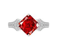 Bague Pour Pouce Femme, Bague Coussin Taille Brillant Taillée Comme Une Glace, Bague De Fiançailles Ou De Mariage Pour Femme, Saphir, Émeraude, Améthyste, Ru t Diamant Simulé, Bijou Cocktail