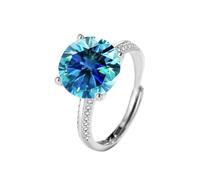 Bague Pour Pouce Femme, Bague Solitaire Taille Cabochon Pour Femme, Bague De Fiançailles Ou De Mariage, Saphir, Émeraude, Améthyste, Ru iamant Simulé, Bijou Cocktail, Coffret Cadeau Inclus