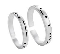 Bague pour Son Copain Bague Argent Sterling 925 Femme Argent Sterling le Langage Secret de la Mousse Réglable Populaire pour Couple Homme Mesdames Noël Bijoux