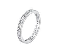 Bague pour Son Copain Bijoux Femme en Argent Or Blanc 14K Au585 de Forme Ronde Blanc Moissanite Taille pour Lesbienne Tante