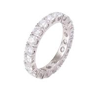 Bague pour Un Mariage Bague Moissanite Femme Or Blanc 14 Carats Éternité Taille Sœur pour Lesbienne Fête Des Mères Bijoux